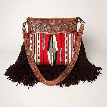 American Darling Large Crossbody Hand Tooled Saddle Blanket Genuine Leather Women Bag Western Handbag Purse